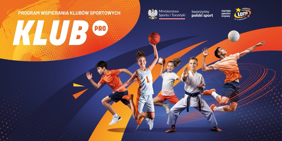 Baner programu KLUB PRO – Program Wspierania Klubów Sportowych